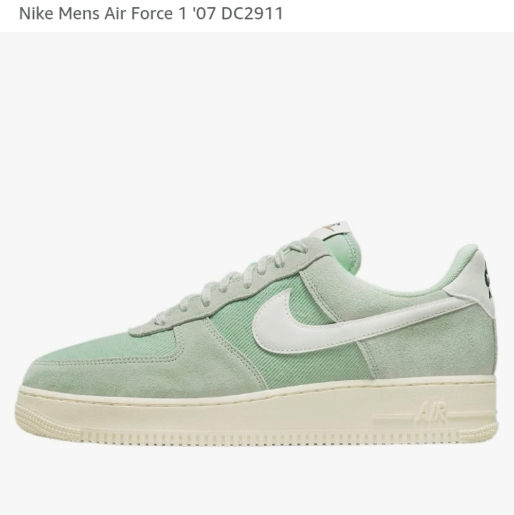 Nike Classic Air Force 1 '07 LV8 Certified Fresh 2022 Release Enamel Green Sail - Picture 1 of 12